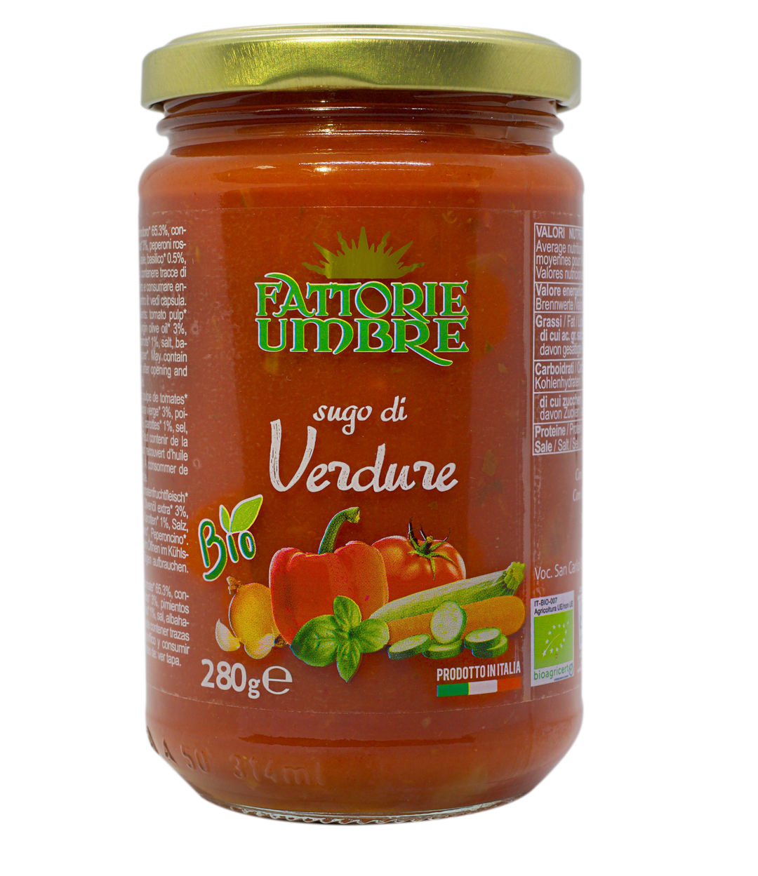 Verdure økologisk pastasauce